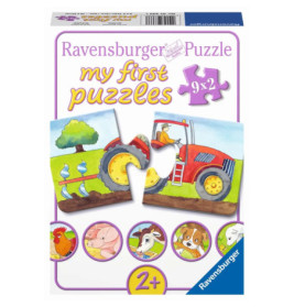 Ravensburger 073337 Puzzle Auf dem Bauernhof 2, 4, 6, 8 Teile