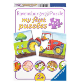 Ravensburger 073337 Puzzle Auf dem Bauernhof 2, 4, 6, 8 Teile