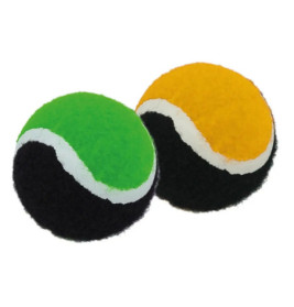 Schildkröt Funsports - Ersatz-Klettbälle  (2 Bälle yellow+green/black) im Meshbag