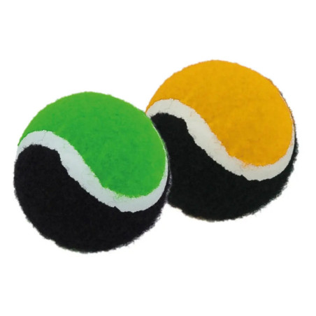 Schildkröt Funsports - Ersatz-Klettbälle  (2 Bälle yellow+green/black) im Meshbag Schildkröt Funsports - Ersatz-Klettbälle  (2 Bälle yellow+green/black) im Meshbag