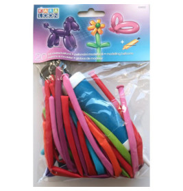 Modellierballons bunt 20 Stück + Pumpe