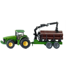 SIKU 1954 Traktor mit Forstanhänger 1:50
