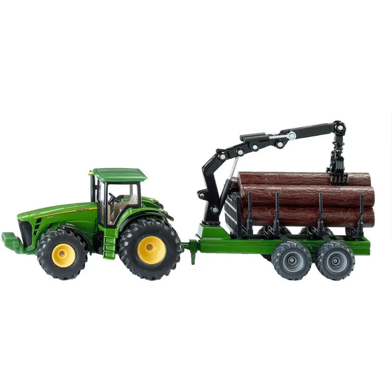 SIKU 1954 Traktor mit Forstanhänger 1:50