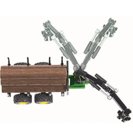 SIKU 1954 Traktor mit Forstanhänger 1:50