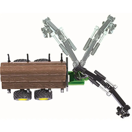 SIKU 1954 Traktor mit Forstanhänger 1:50