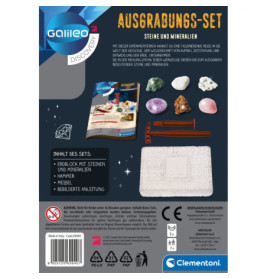 Clementoni Galileo Ausgrabungsset -Steine und Mineralien
