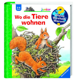 Zwei rote Eichhörnchen auf einem großen Nest im Baum, Cover eines deutschen Kinderbuchs.