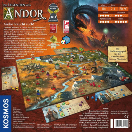 Kosmos Die Legenden von Andor Kennerspiel des Jahres 2013
