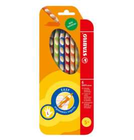 Ergonomischer Buntstift für Linkshänder - STABILO EASYcolors - mit 6 verschiedenen Farben