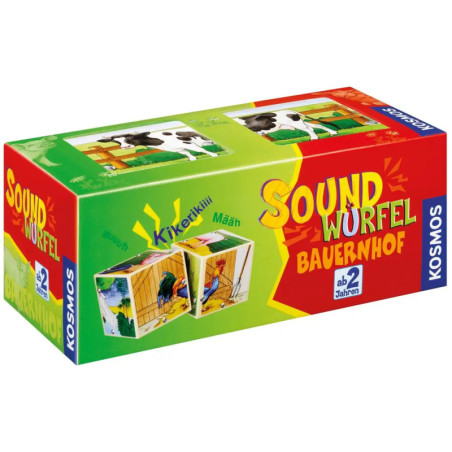 Box of Sound Würfel Bauernhof von Kosmos mit Bauernhoftieren und Würfeln, geeignet ab 2 Jahren. Box of Sound Würfel Bauernhof von Kosmos mit Bauernhoftieren und Würfeln, geeignet ab 2 Jahren.