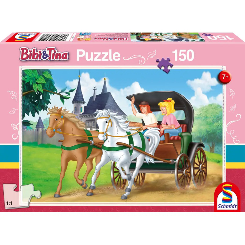 Schmidt Spiele Kutschfahrt, 150 Teile, Kinderpuzzle Bibi