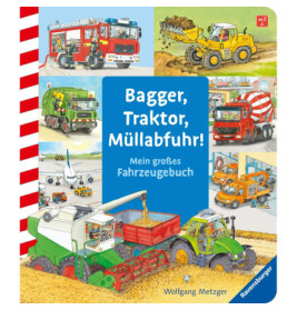 Ravenburger 43407 Bagger, Traktor, Müllabfuhr! Pappbilderbuch über 5 Euro