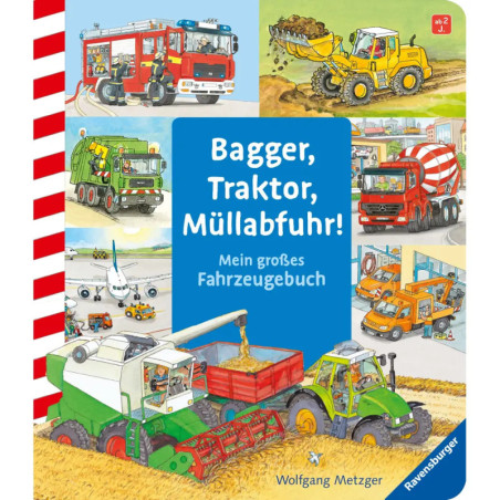 Ravenburger 43407 Bagger, Traktor, Müllabfuhr! Pappbilderbuch über 5 Euro