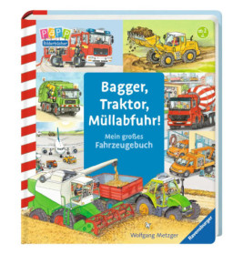 Ravenburger 43407 Bagger, Traktor, Müllabfuhr! Pappbilderbuch über 5 Euro