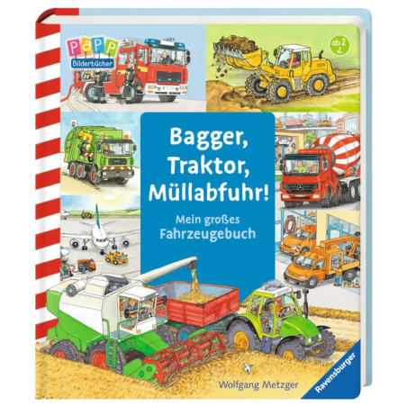 Ravenburger 43407 Bagger, Traktor, Müllabfuhr! Pappbilderbuch über 5 Euro