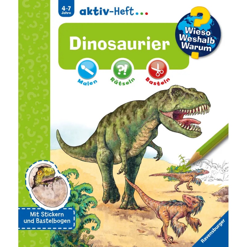 Ravenburger 32696 Wieso? Weshalb? Warum? aktiv-Heft: Dinosaurier WWW-Malbuch (ab 01/06)
