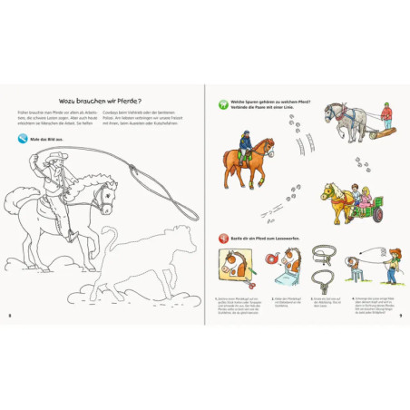 Ravenburger 32698 Wieso? Weshalb? Warum? aktiv-Heft: Pferde WWW-Malbuch (ab 01/06)