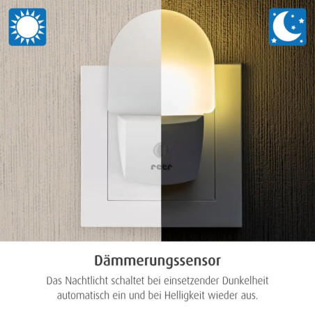 reer 52380 Nightguide - Nachtlicht mit Dämmerungssensor