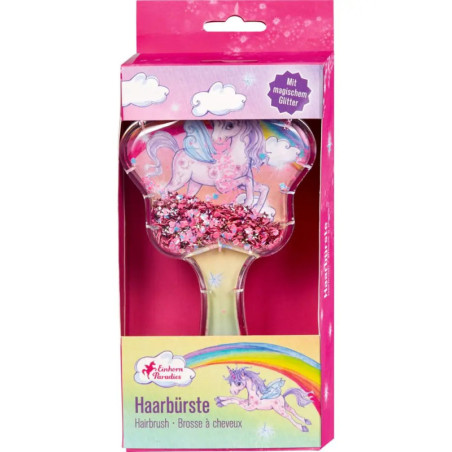 Haarbürste (mit beweglichem Glitter) - Einhorn-Paradies Haarbürste (mit beweglichem Glitter) - Einhorn-Paradies