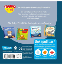 Baby Pixi (unkaputtbar) 119: Die kleine Spinne Widerlich sagt Gute Nacht