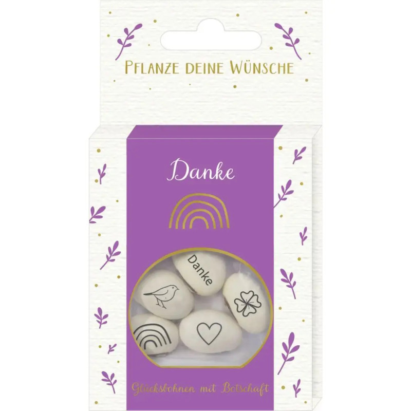 Geprägte Saatbohnen - Danke