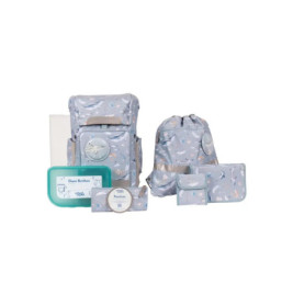 Schulranzenset Rebel Air+ Aqua (Nordic Collection), 8-tlg. Set