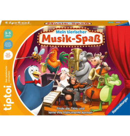 Ravensburger tiptoi Spiel 00169 Mein tierischer Musik-Spaß, Lernspiel für 1-4 Kinder von 3-5 Jahren