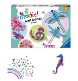 Ravensburger 18247 Be Creative Pearl Animals fädeln, DIY für Kinder ab 6 Jahren
