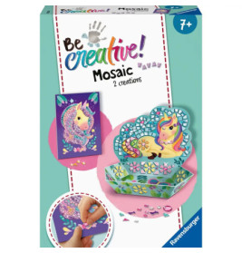 Ravensburger 18238 Mosaic Midi Einhorn, DIY für Kinder ab 7 Jahren