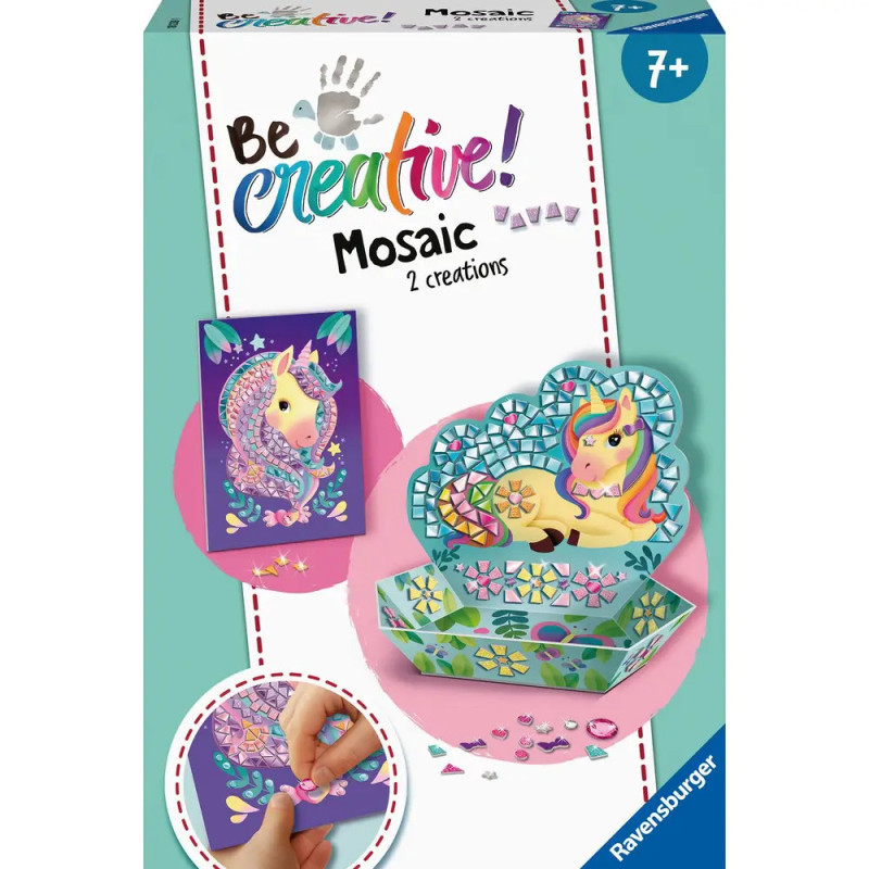 Ravensburger 18238 Mosaic Midi Einhorn, DIY für Kinder ab 7 Jahren