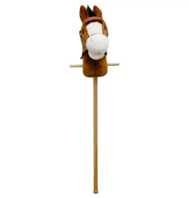 SpielMaus Holz Plüsch Steckenpferd mit Sound, braun, 98 cm