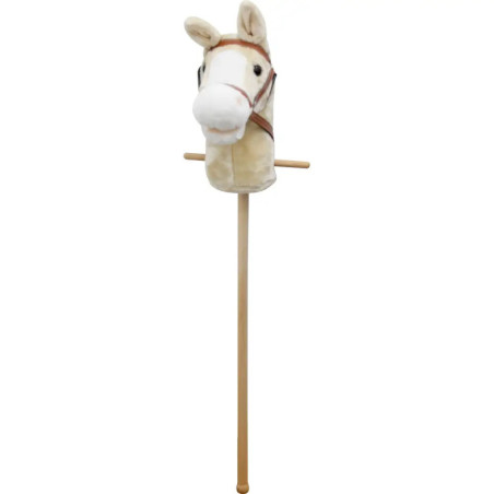 Steckenpferd mit Plüschpferdekopf und langem Holzstab als Körper. Steckenpferd mit Plüschpferdekopf und langem Holzstab als Körper.
