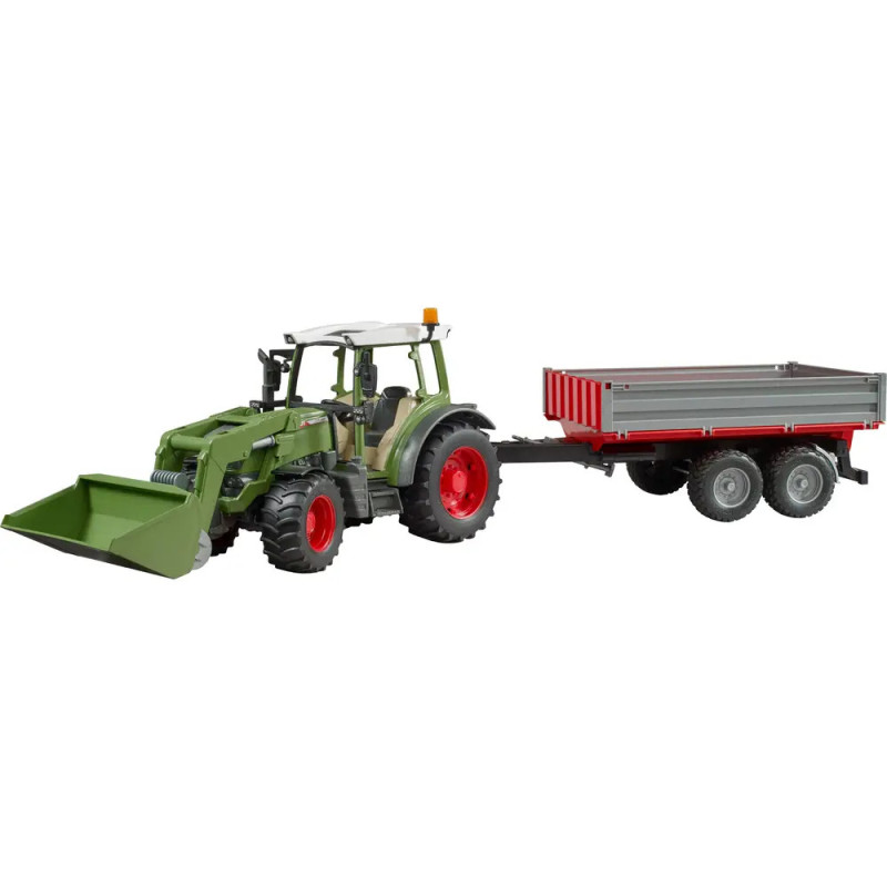 Fendt Vario 211 mit Frontlader und Bordwandanhänger