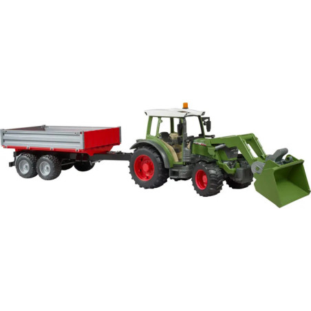 Fendt Vario 211 mit Frontlader und Bordwandanhänger