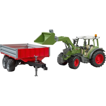 Fendt Vario 211 mit Frontlader und Bordwandanhänger