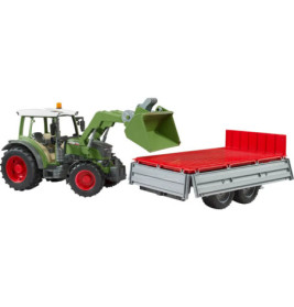 Fendt Vario 211 mit Frontlader und Bordwandanhänger