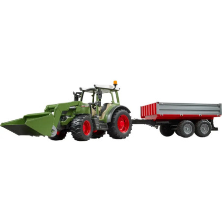 Fendt Vario 211 mit Frontlader und Bordwandanhänger