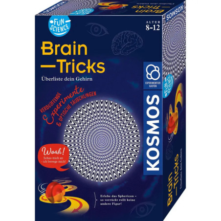 Kosmos Brain Tricks Set mit optischer Illusion, deutsche Aufschrift, für Kinder von 8-12 Jahren.