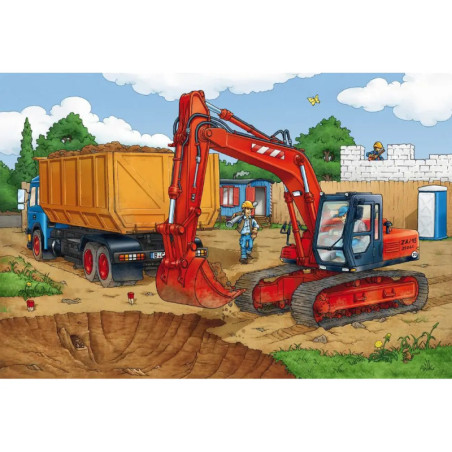 Schmidt Spiele Kinderpuzzle Auf der Baustelle, 3x24 Teile