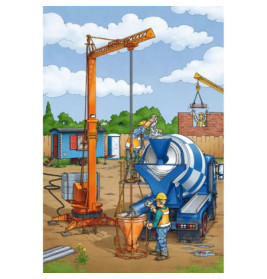 Schmidt Spiele Kinderpuzzle Auf der Baustelle, 3x24 Teile