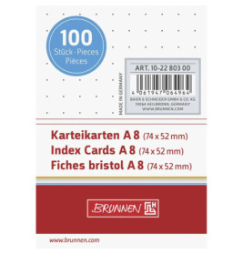 Karteikarte A8 dot ws 100St