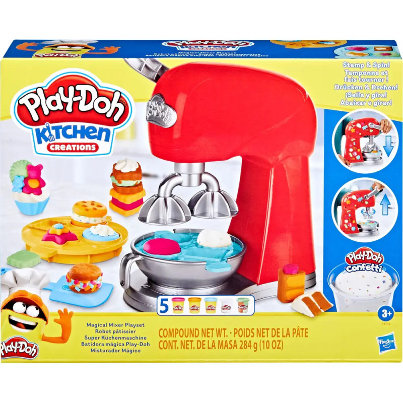 Play-Doh Kitchen Creations Mixer-Set: Bunte Knet-Desserts, Spielzeugmixer, geeignet ab 3 Jahren.