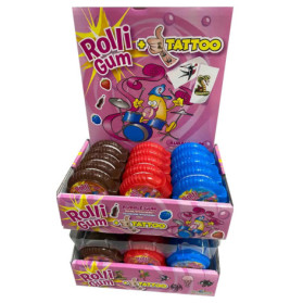 Funny Candy Rolli Gum + Tattoo 15g, sortiert