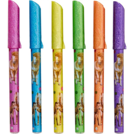 Glitzer-Fasermaler - Pferdefreunde