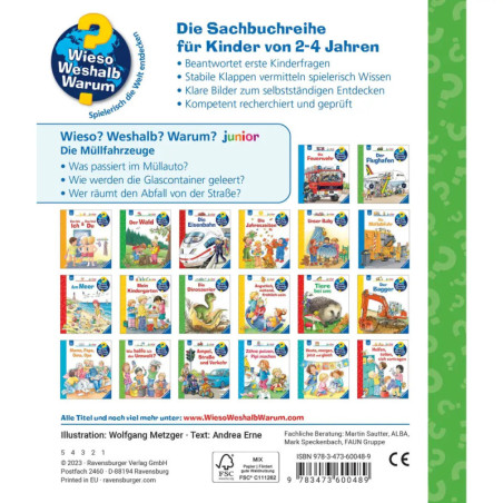 Ravenburger 60048 Wieso? Weshalb? Warum? junior, Band 74: Die Müllfahrzeuge  WWW-junior (ab 01/06)
