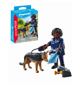 PLAYMOBIL 71162 Polizist mit Spürhund