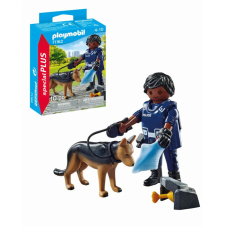 PLAYMOBIL 71162 Polizist mit Spürhund