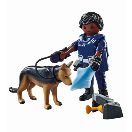 PLAYMOBIL 71162 Polizist mit Spürhund