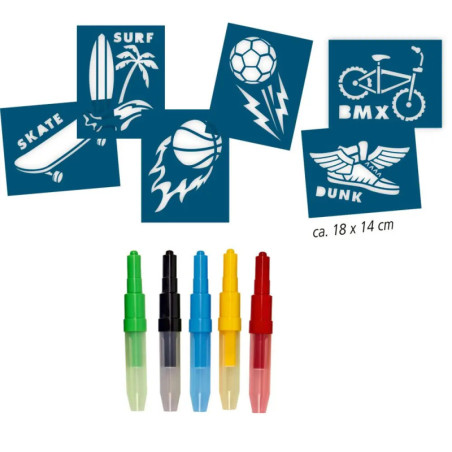 Airbrush-Stifte für Papier - Cool Sports!