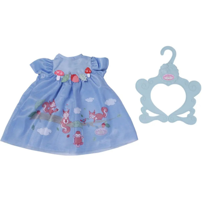 Zapf 709610 Baby Annabell Kleid blau Eichhörnchen 43cm